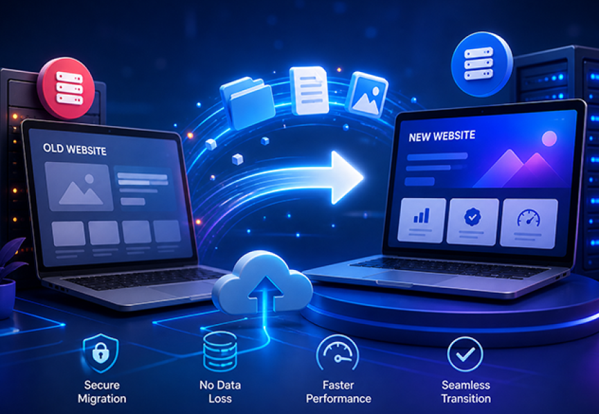 Website migration first section